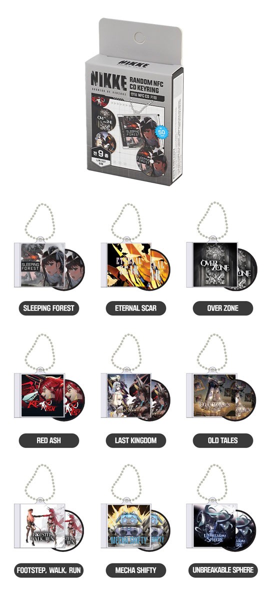 Colley Goddess of Victory: Nikke CD Case Type NFC Key Ring (Set of 9) Bild 3
