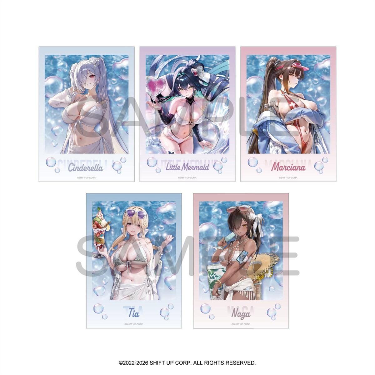 Algernon Product Goddess of Victory: Nikke Summer Clear Card Collection (Set of 8) (Anime Toy) gambar 3
