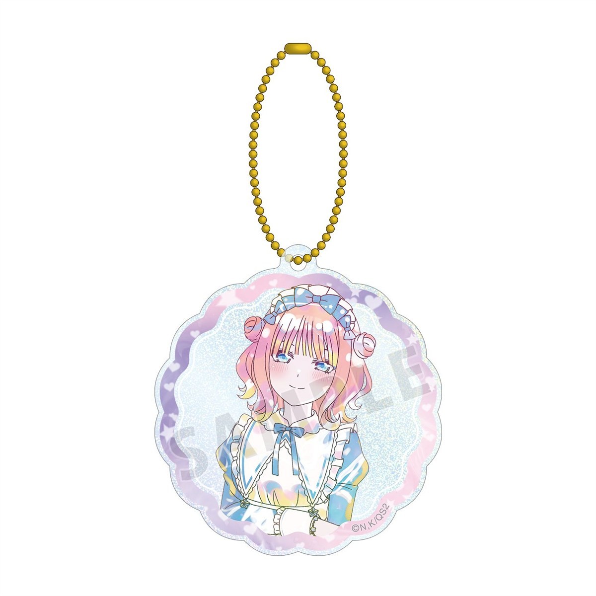 arma bianca The Quintessential Quintuplets* [ภาพประกอบพิเศษ] นีโนะ นากาโนะ Hoshizora Maid Ver. Ani-Art Kawaii label พวงกุญแจอะคริลิคแบบ Glitter รูปภาพ 2