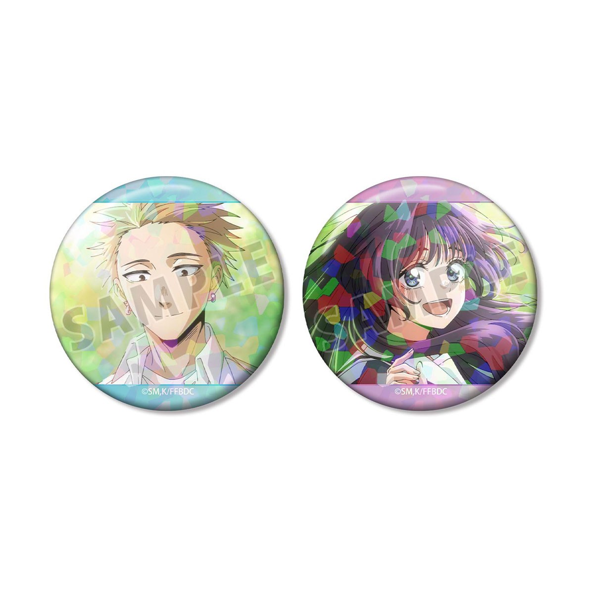 arma bianca The Fragrant Flower Blooms with Dignity Rintaro Tsumugi & Kaoruko Waguri Szenen-Hologramm-Ansteckbutton 2er-Set ver.D Bild 2