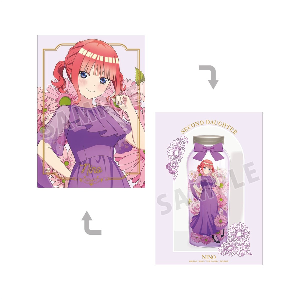 arma bianca The Quintessential Quintuplets* Nino Nakano Neu Gezeichnete Herbarium Ver. A5 Illustrationskarte Bild 2