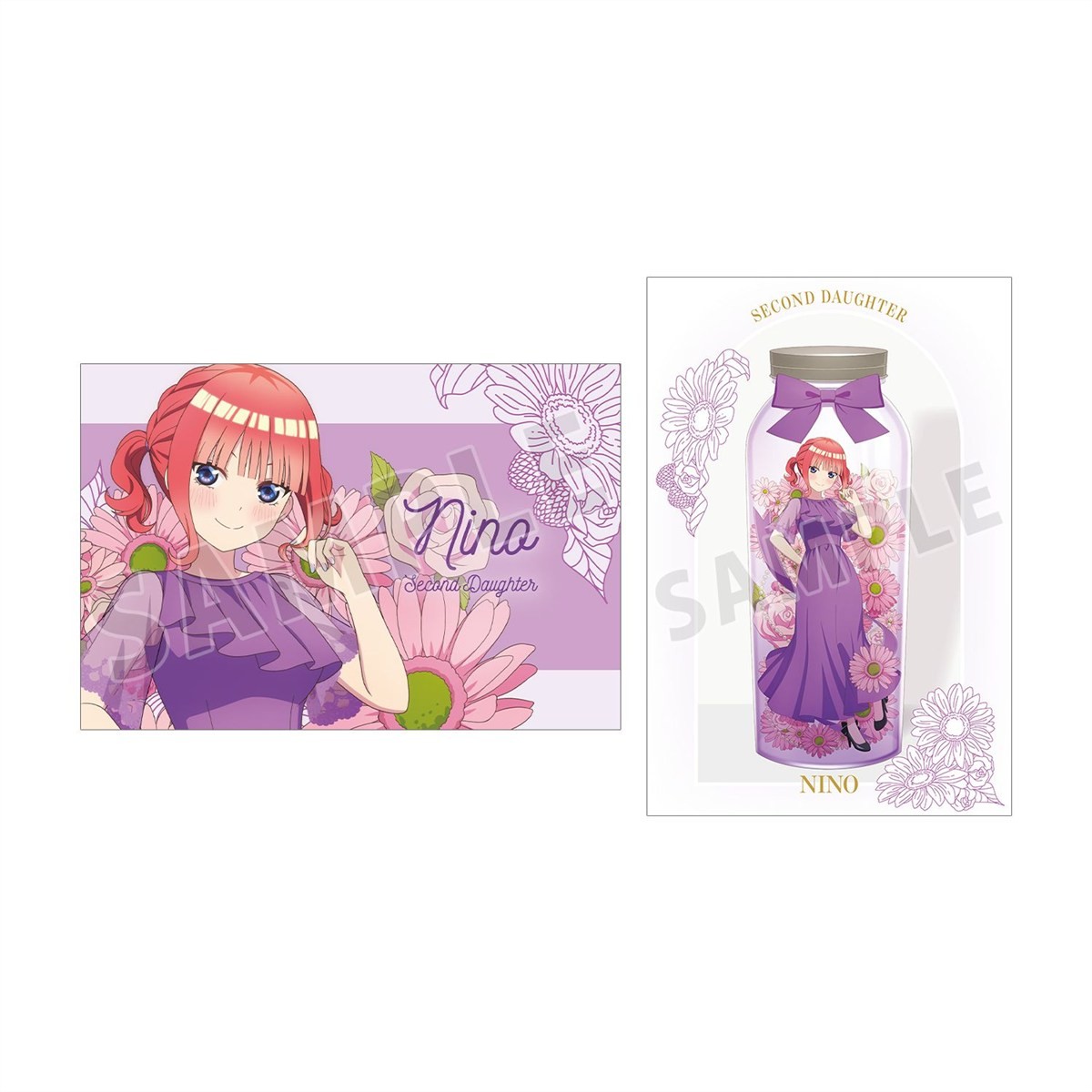 arma bianca The Quintessential Quintuplets* Nino Nakano Neu Gezeichnete Herbarium Ver. 2er-Set Postkarten Bild 2