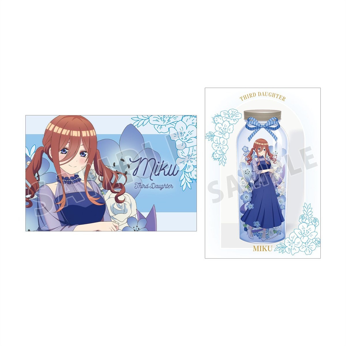 arma bianca The Quintessential Quintuplets* นากาโนะ มิคุ เวอร์ชั่น Herbarium ภาพวาดใหม่ โปสการ์ด 2 ใบ (ของเล่นอนิเมะ) รูปภาพ 2