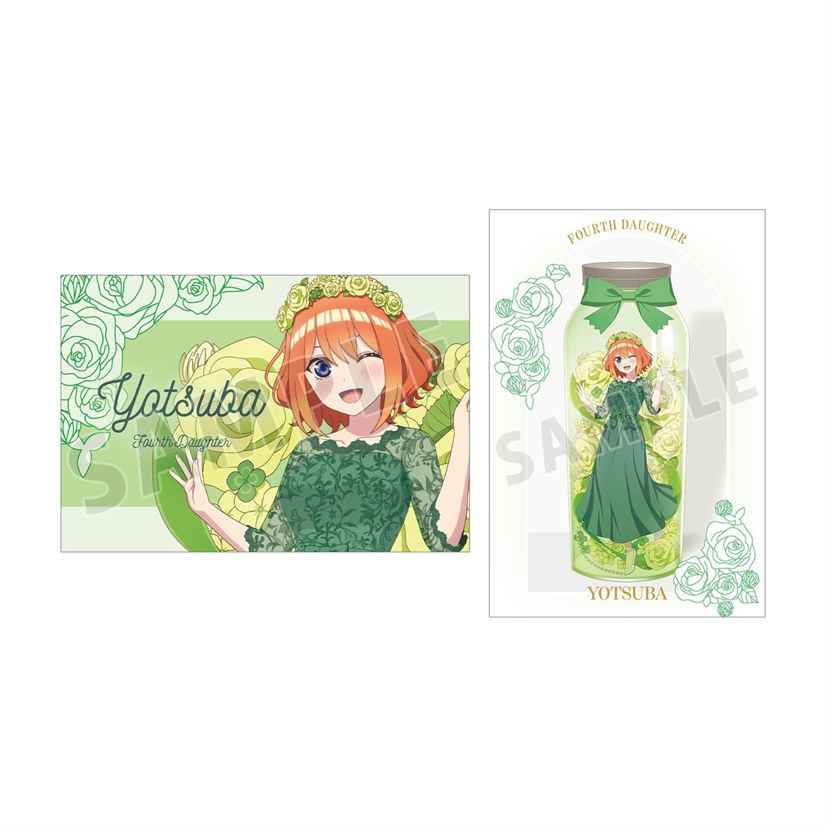 arma bianca The Quintessential Quintuplets* Yotsuba Nakano Neu Illustriert Herbarium Ver. 2er Set Postkarten Bild 2