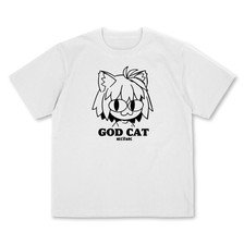 Cospa TSUKIHIME -A piece of blue glass moon- GOD CAT Neco-Arc Plating T-Shirt/WHITE-XL (Anime Toy)