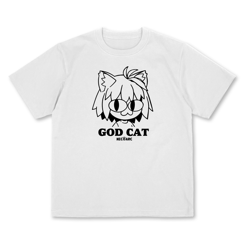 Cospa TSUKIHIME -A piece of blue glass moon- GOD CAT Neco-Arc Plating T-Shirt/WHITE-XL Bild 2
