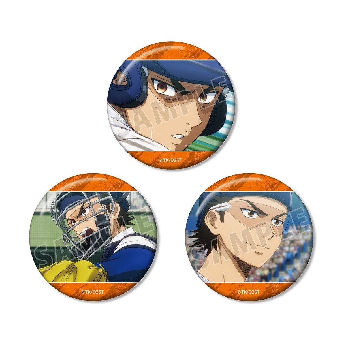 arma bianca Ace of Diamond actII S econd Season- Kazuya Miyuki Scene Picture Can Badge (Set of 3) รูปภาพ 2