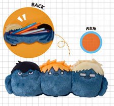 Eye Up Haikyu!! Plush Pen Pouch (Hina-garasu &amp; Kage-garasu &amp; Tsuki-garasu) (Anime Toy) image 1