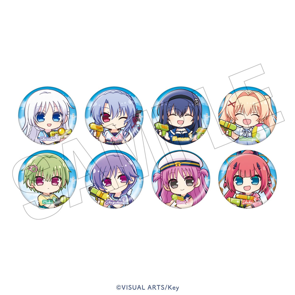 Tokyo Gets Summer Pockets Reflection Blue [Playing in Water] Trading Can Badge (Set of 8) (Anime Toy) Bild 2