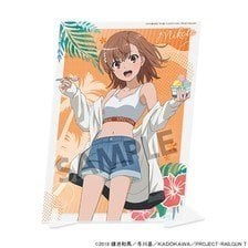 Hobby Stock A Certain Scientific Railgun T Newly Drawn Visual Acrylic Plate Mikoto Misaka Vacation ver. (Anime Toy) Bild 1
