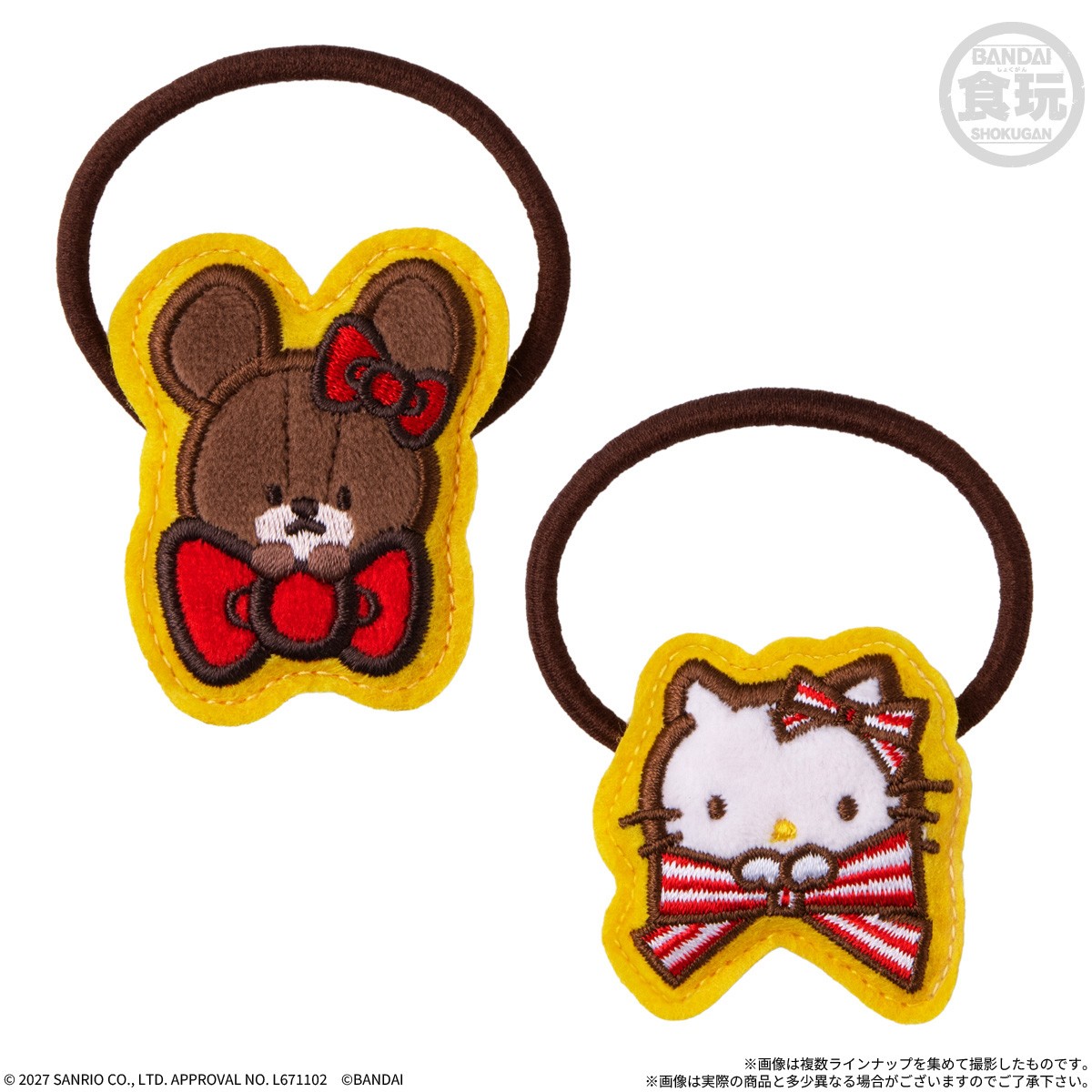 Bandai The Bears` School x Hello Kitty Plush Hair Tie &amp; Chocolate Bolo (Set of 10) (Shokugan) รูปภาพ 3