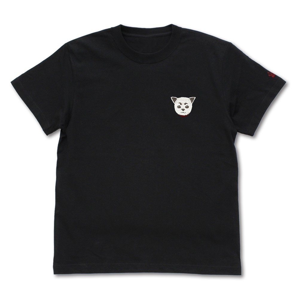 Cospa 銀魂 定春ワンポイント刺繍Tシャツ/BLACK-XL 画像 2