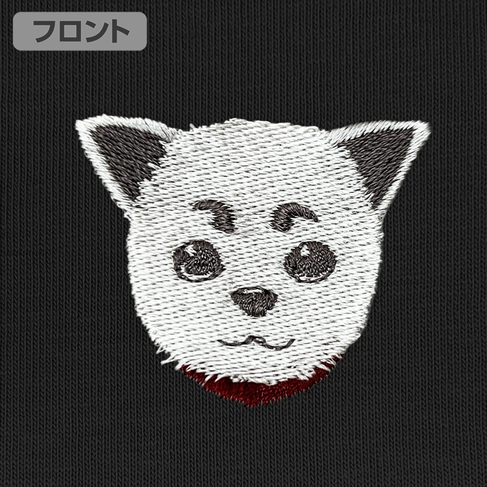 Cospa 銀魂 定春ワンポイント刺繍Tシャツ/BLACK-XL 画像 3