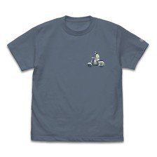 Cospa Gintama Gin-san &amp; Motorcycle One-Point Embroidered T-Shirt/HAZY NAVY-S (Anime Toy)