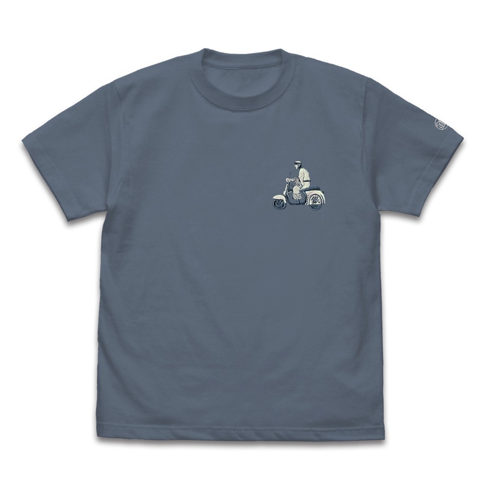 Cospa Gintama Gin-san &amp; Motorcycle One-Point Embroidered T-Shirt/HAZY NAVY-M (Anime Toy) รูปภาพ 2