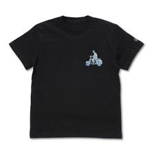 Cospa Gintama Gin-san &amp; Motorcycle One-Point Embroidered T-Shirt/BLACK-S (Anime Toy)
