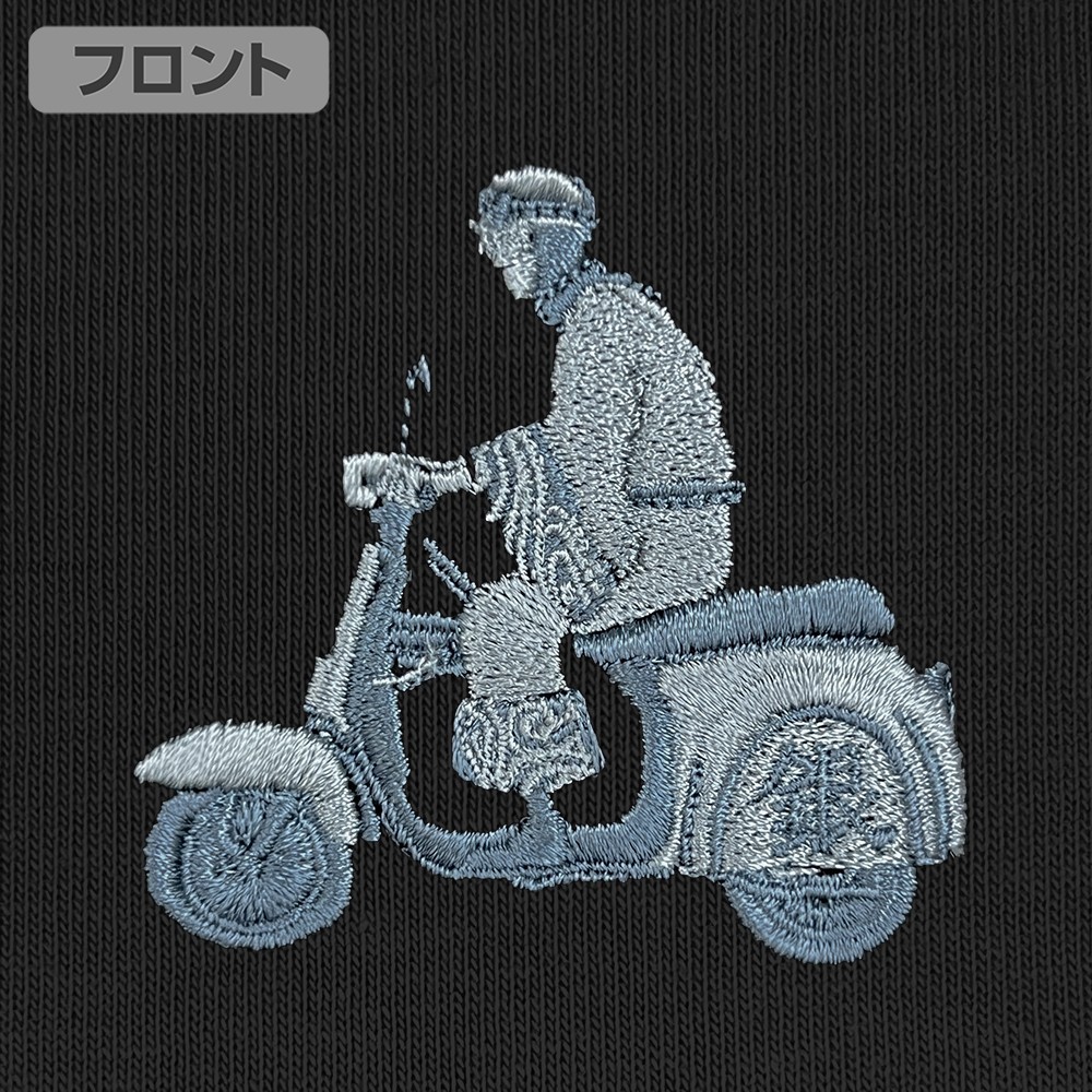 Cospa Gintama Gin-san &amp; Motorcycle One-Point Embroidered T-Shirt/BLACK-M (Anime Toy) รูปภาพ 3