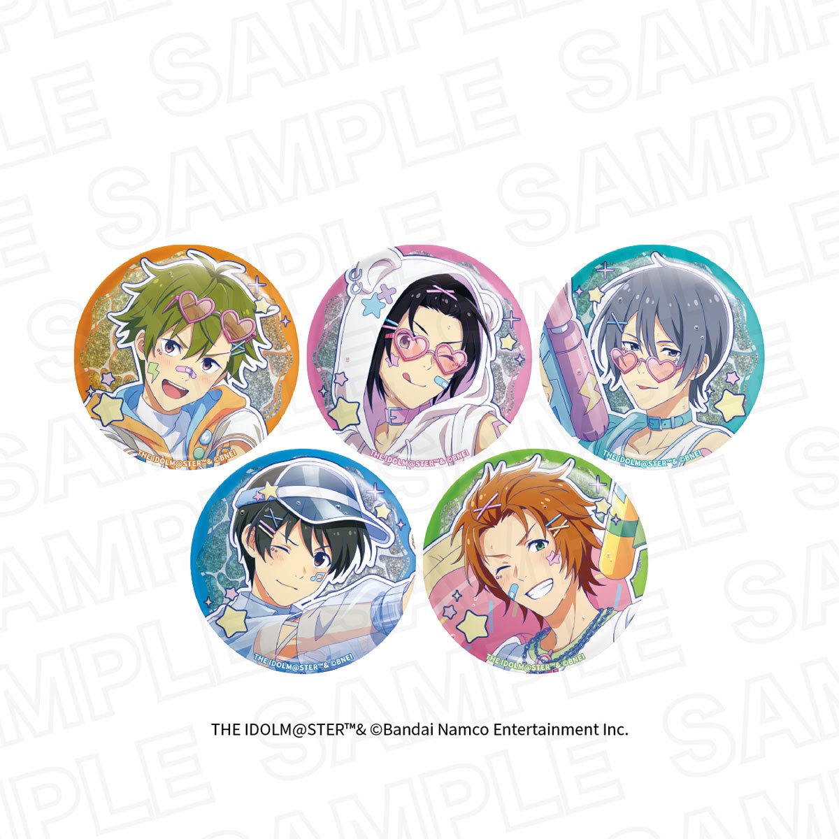 Leface The Idolm@ster Side M Summer Splash! Trading [Especially Illustrated] Glitter Can Badge (Set of 5) (Anime Toy) Bild 2