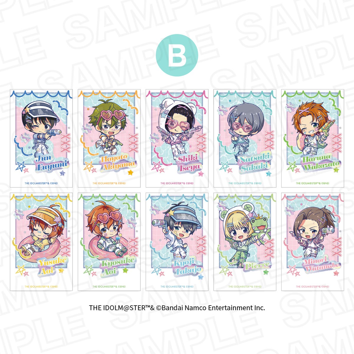 Leface The Idolm@ster Side M Summer Splash! Trading Instant Photo Style Glitter Card B (Set of 10) (Anime Toy) รูปภาพ 2