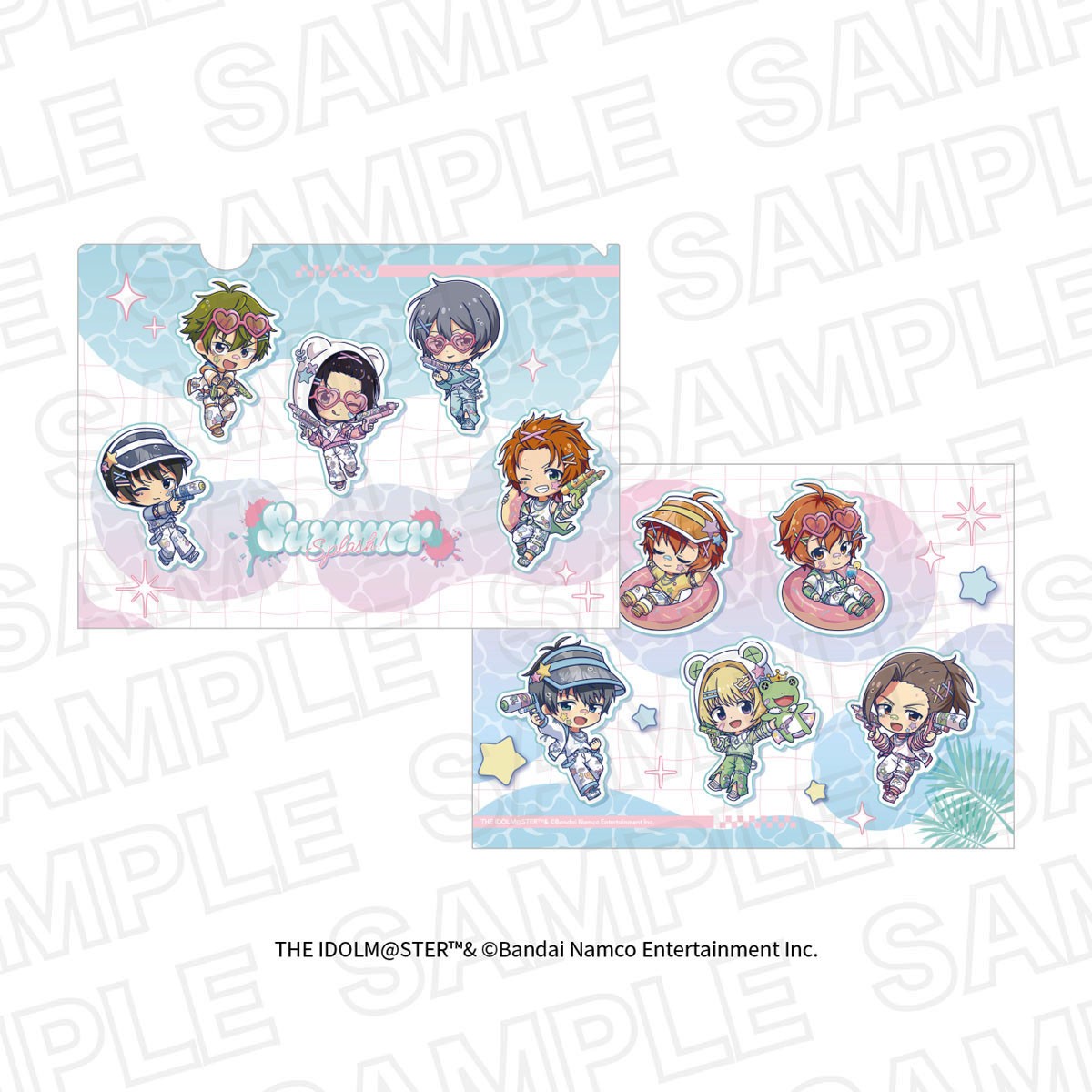 Leface The Idolm@ster Side M Summer Splash! Clear File Mini Chara (Anime Toy) imagen 2