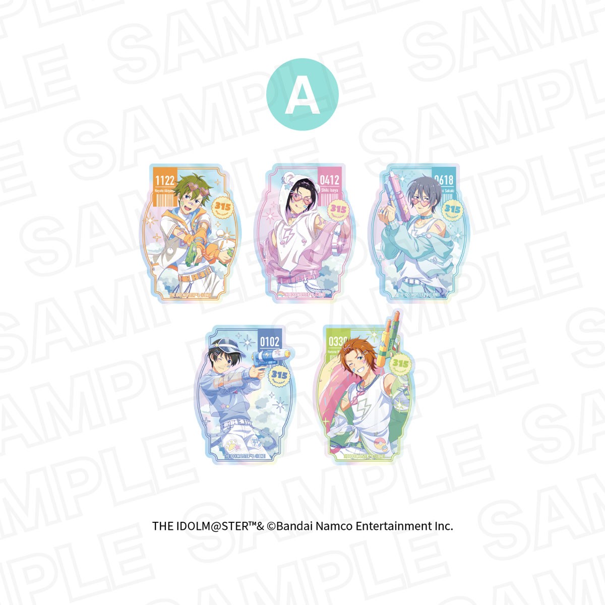 Leface アイドルマスター SideM Summer Splash! トレーディングオーロラステッカーA 5個セット 画像 2