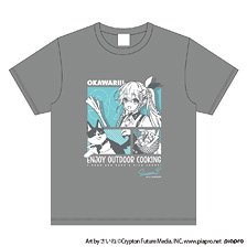 Slow Curve Hatsune Miku OUTDOOR COOKING OKAWARI!! T-Shirt L (Anime Toy)