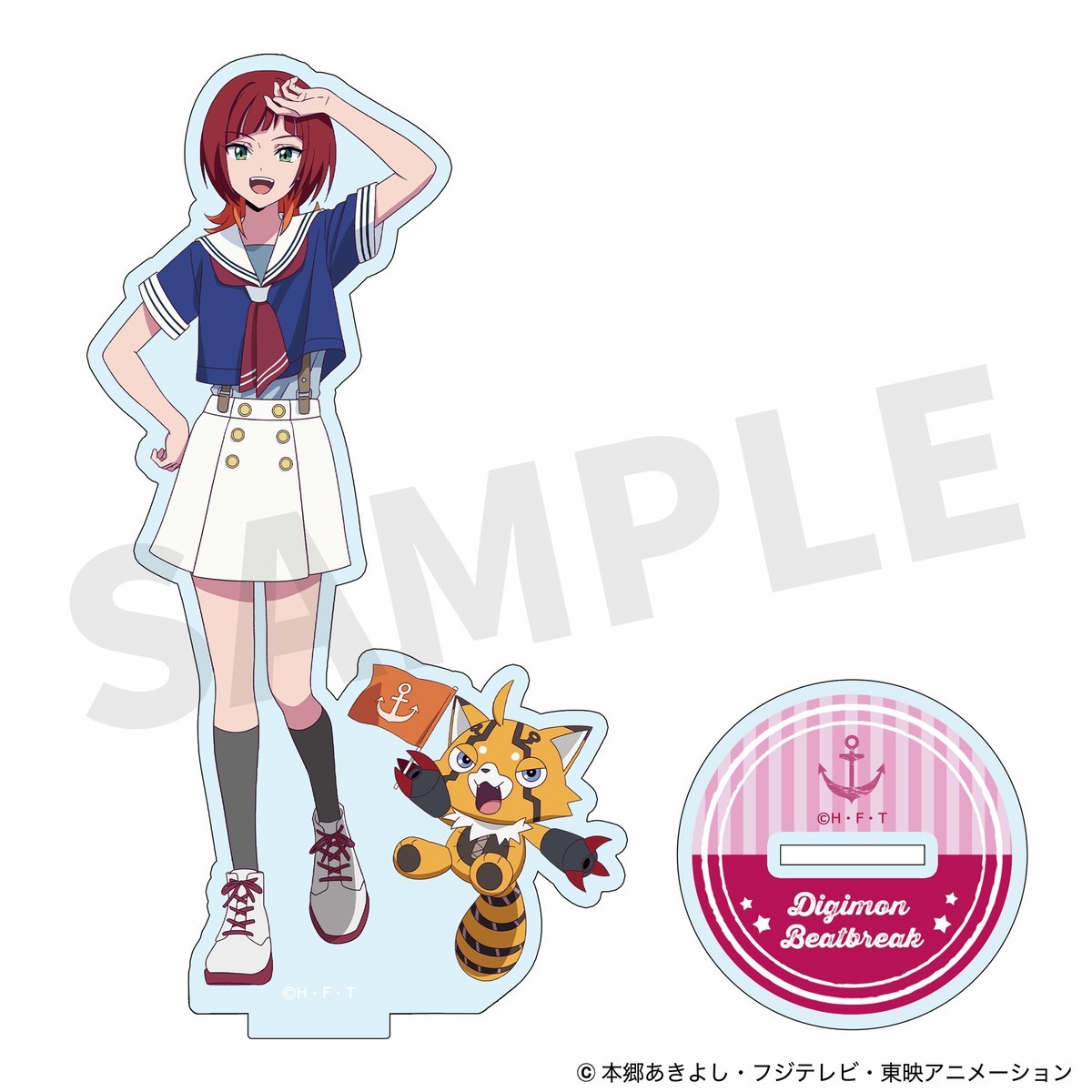 M`s Factory DIGIMON BEATBREAK Acrylic Stand Reina &amp; Pristimon (Marine Look ver) (Anime Toy) image 2