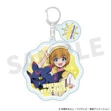 M`s Factory DIGIMON BEATBREAK Acrylic Keychain with Charm Makoto &amp; Chiropmon (Marine Look ver) (Anime Toy) image 1