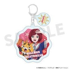 M`s Factory DIGIMON BEATBREAK Acrylic Keychain with Charm Reina &amp; Pristimon (Marine Look ver) (Anime Toy) รูปภาพ 1