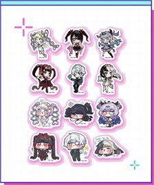 Why so Serious? NEEDY STREAMER OVERLOAD NEEDY GIRL Trading Sticker (Gira &amp; Mochi ver.) (Set of 12) (Anime Toy)