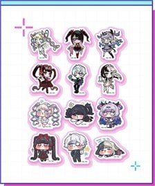 Why so Serious? NEEDY STREAMER OVERLOAD NEEDY GIRL Trading Sticker (Gira &amp; Mochi ver.) (Set of 12) (Anime Toy) 圖片 1