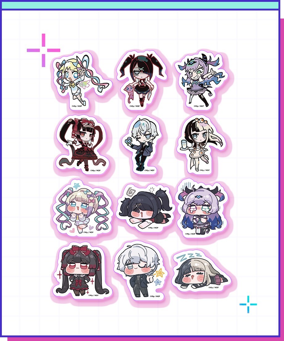 Why so Serious? NEEDY STREAMER OVERLOAD NEEDY GIRL Trading Sticker (Gira &amp; Mochi ver.) (Set of 12) (Anime Toy) 圖片 2