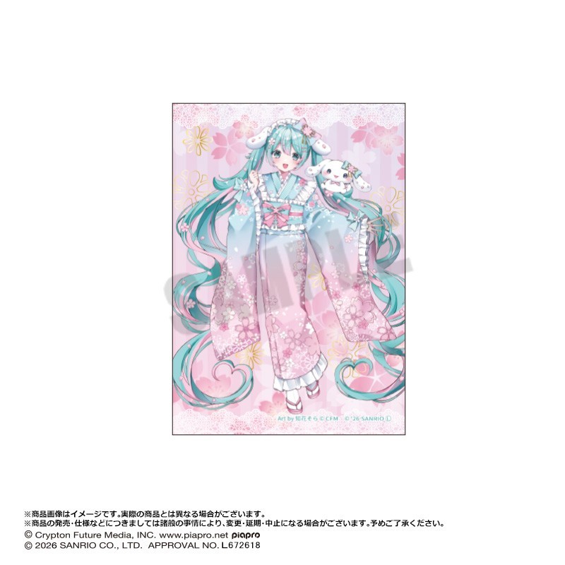 Anicraft Hatsune Miku x Cinnamoroll Yumezakura ver. Bromide Set (Anime Toy) รูปภาพ 3