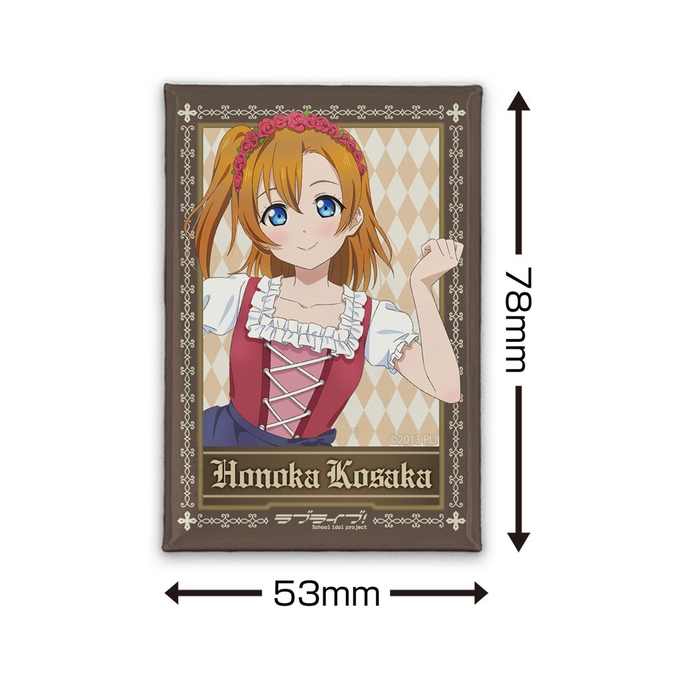 Cospa Love Live! Newly Drawn Honoka Kosaka Square Can Badge Dirndl Ver. (Anime Toy) gambar 3