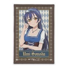 Cospa Love Live! Newly Drawn Umi Sonoda Square Can Badge Dirndl Ver. (Anime Toy) gambar 1