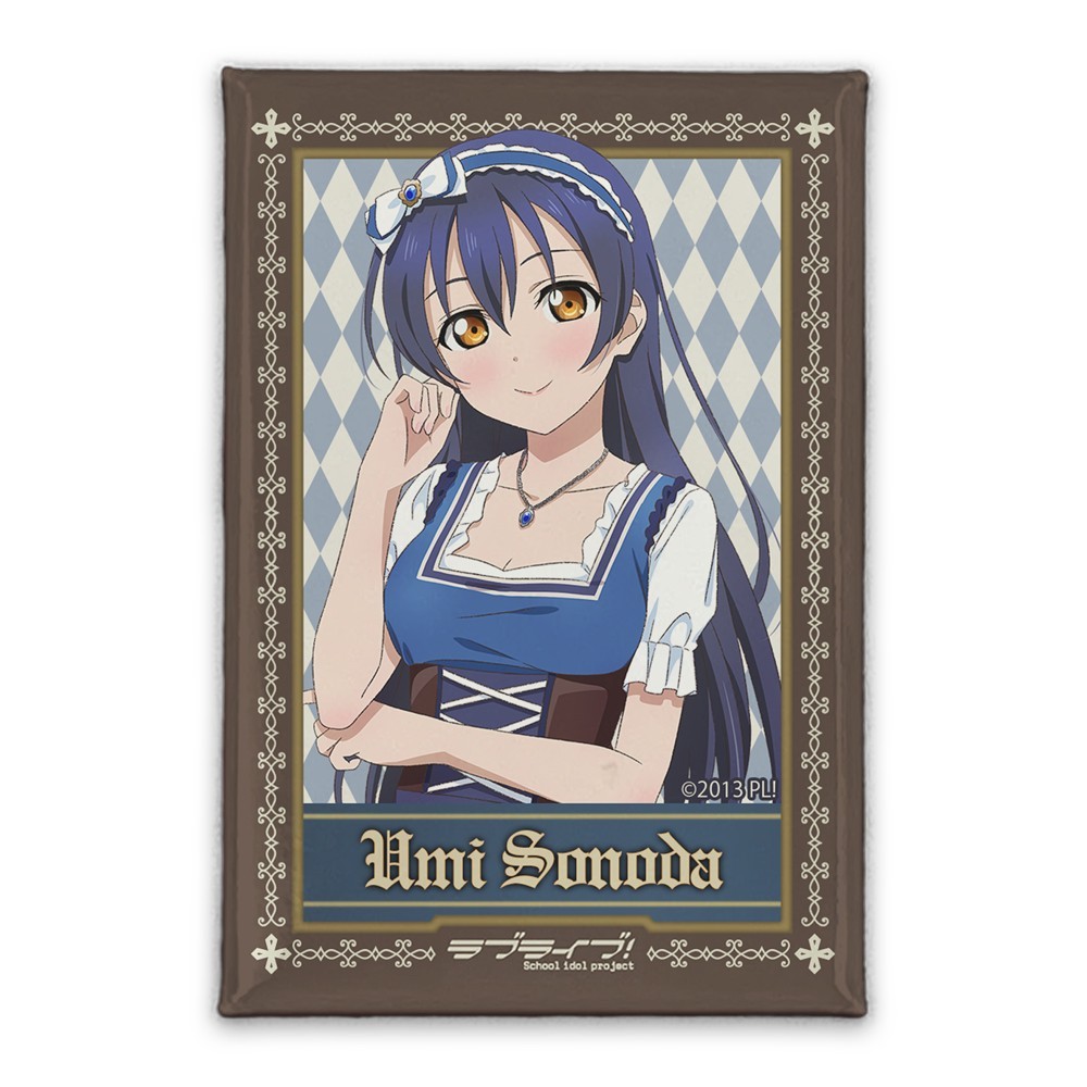 Cospa Love Live! Newly Drawn Umi Sonoda Square Can Badge Dirndl Ver. (Anime Toy) gambar 2