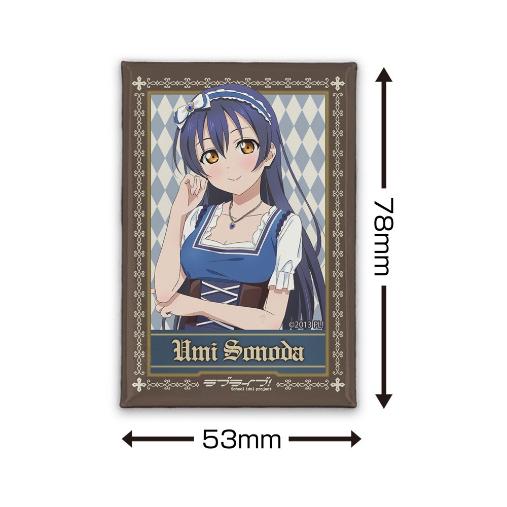 Cospa Love Live! Newly Drawn Umi Sonoda Square Can Badge Dirndl Ver. (Anime Toy) gambar 3