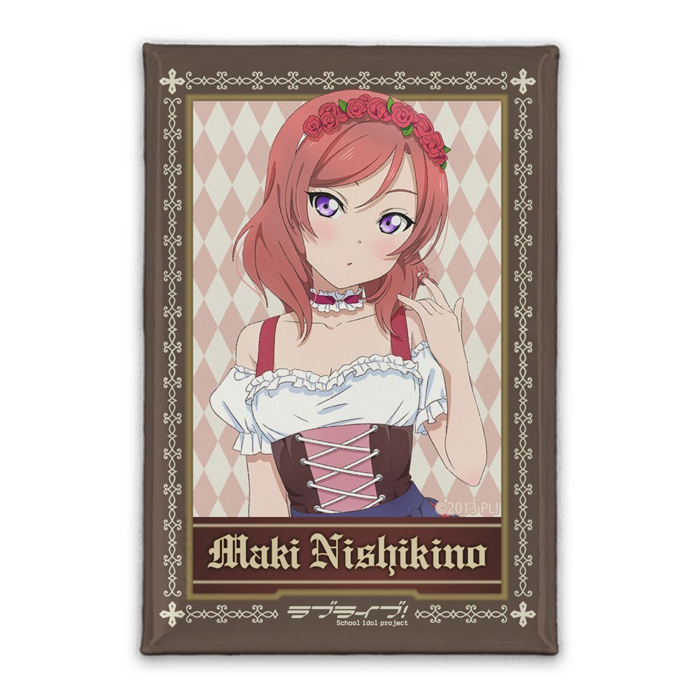 Cospa Love Live! Newly Drawn Maki Nishikino Square Can Badge Dirndl Ver. (Anime Toy) imagen 2