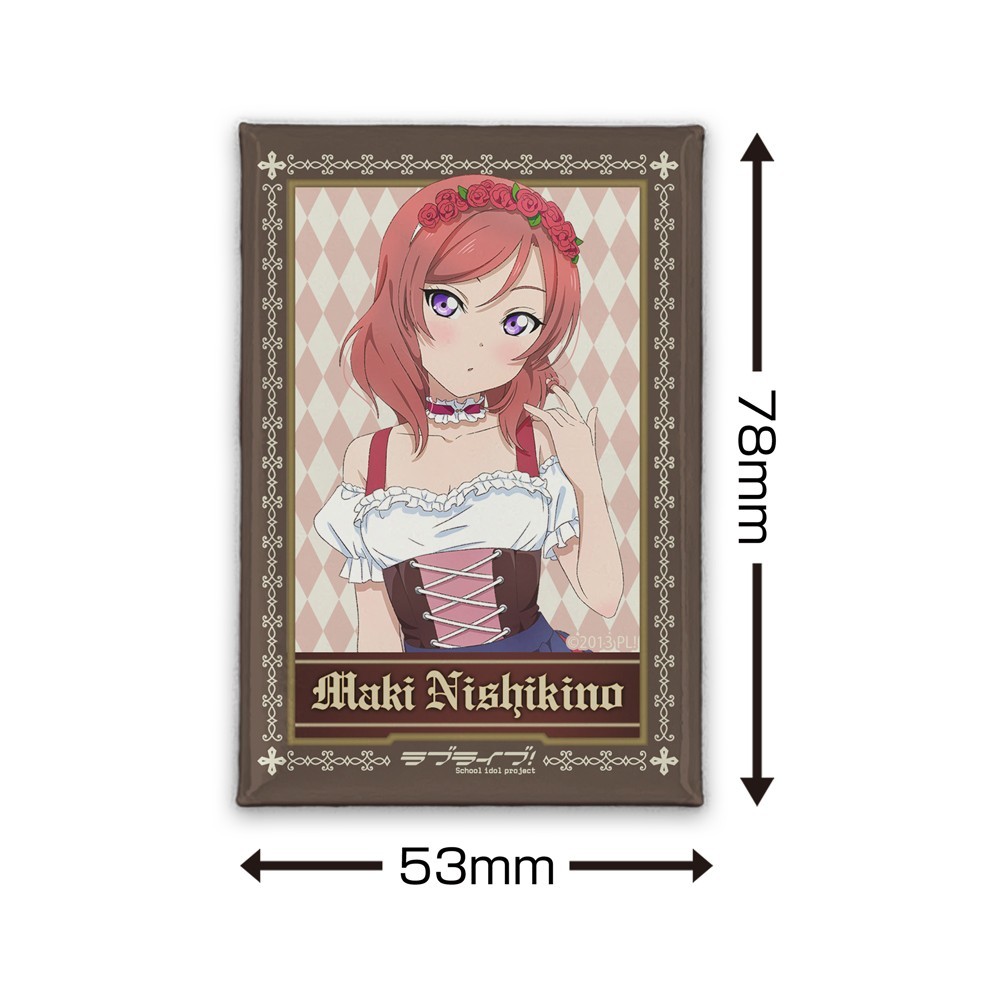Cospa Love Live! Newly Drawn Maki Nishikino Square Can Badge Dirndl Ver. (Anime Toy) imagen 3