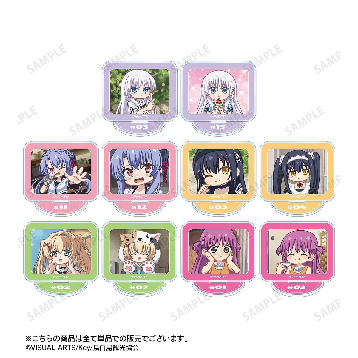arma bianca Summer Pockets Tsumugi Wenders Yuru-koma Acrylic Stand Multi Badge ver.A รูปภาพ 5