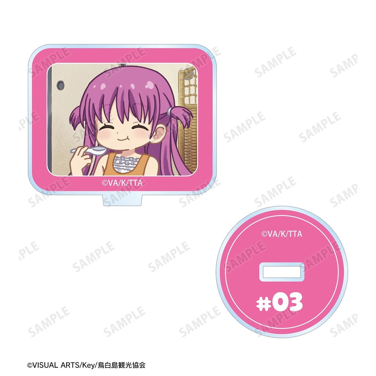 arma bianca Summer Pockets Umi Kato Yuru-koma Acrylic Stand Multi Badge ver.B Bild 4