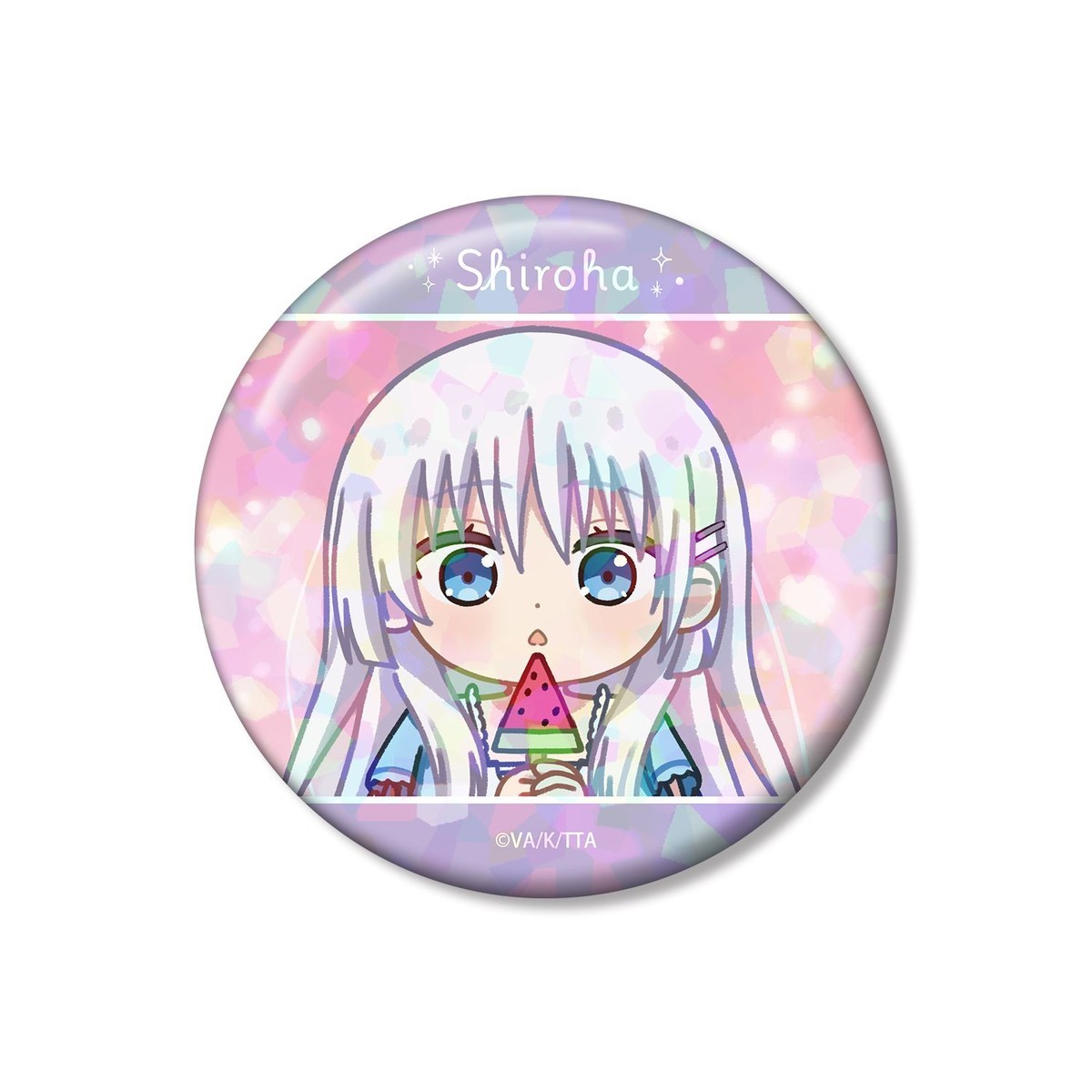 arma bianca Summer Pockets Shiroha Naruse Yuru-koma 75mm Hologram Can Badge ver.B รูปภาพ 2