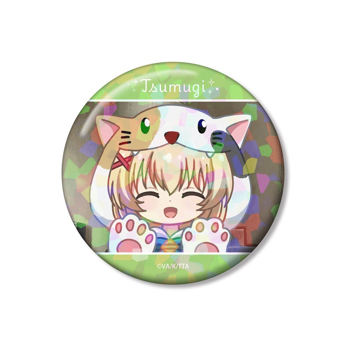 arma bianca Summer Pockets Tsumugi Wenders Yuru-koma 75mm Hologram Can Badge ver.B รูปภาพ 2