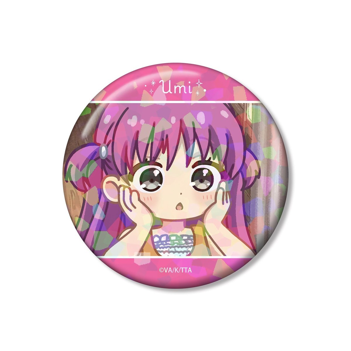 arma bianca Summer Pockets Umi Kato Yuru-koma 75mm Hologram Can Badge ver.A รูปภาพ 2