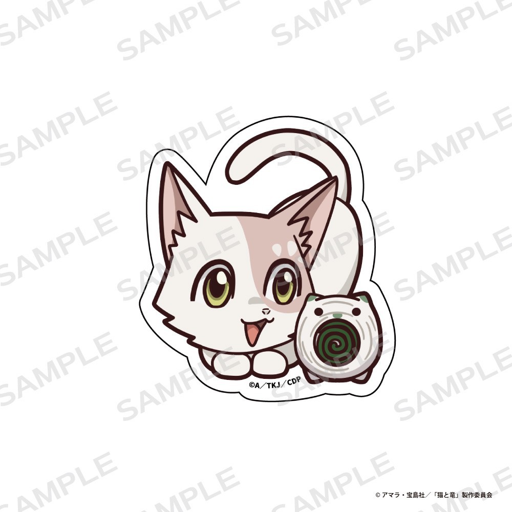 i-rights,LLC The Cat and the Dragon Die-Cut Sticker [Mini Character Shirotae] รูปภาพ 2