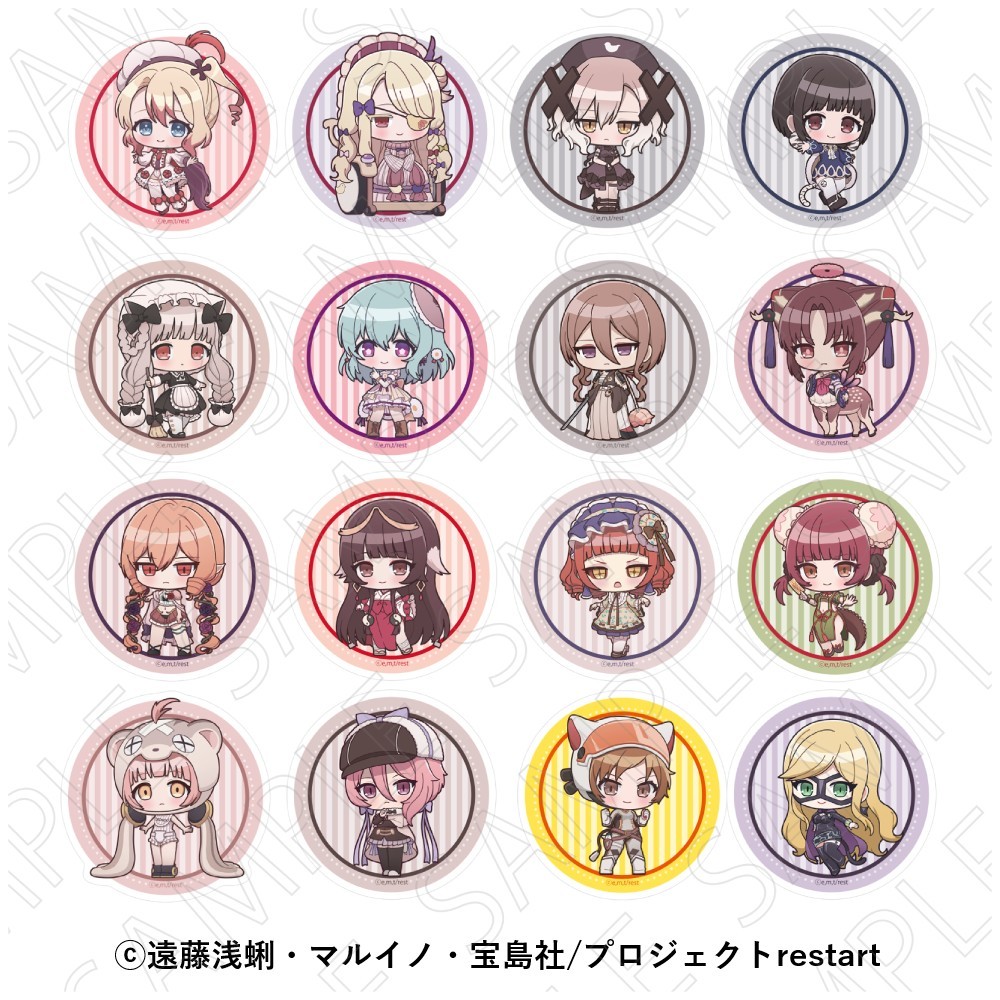 Tokyo Gets [Magical Girl Raising Project: restart] Trading Sticker (Set of 16) รูปภาพ 2