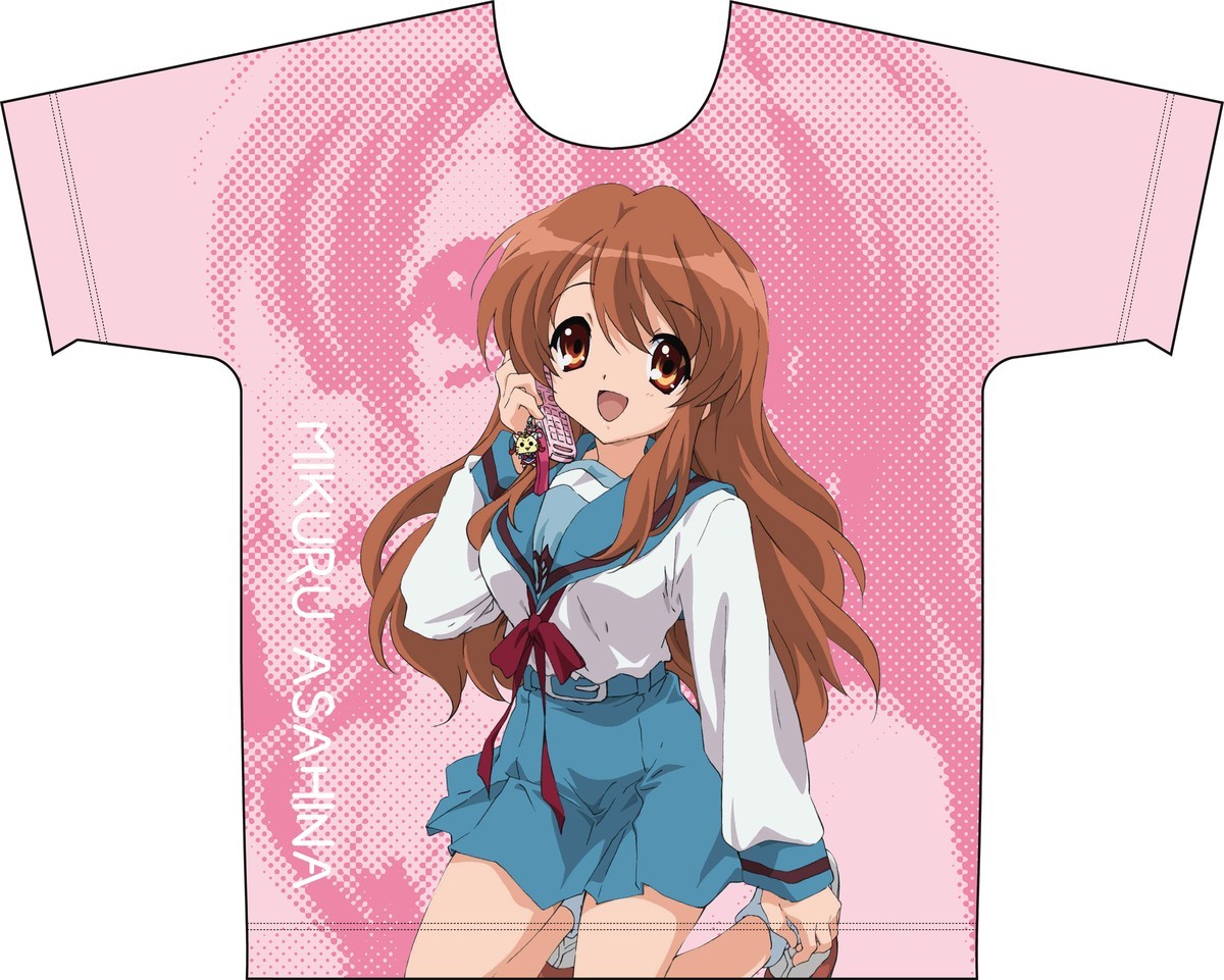 M`s Factory The Melancholy of Haruhi Suzumiya Full Graphic T-Shirt Mikuru Asahina L รูปภาพ 2
