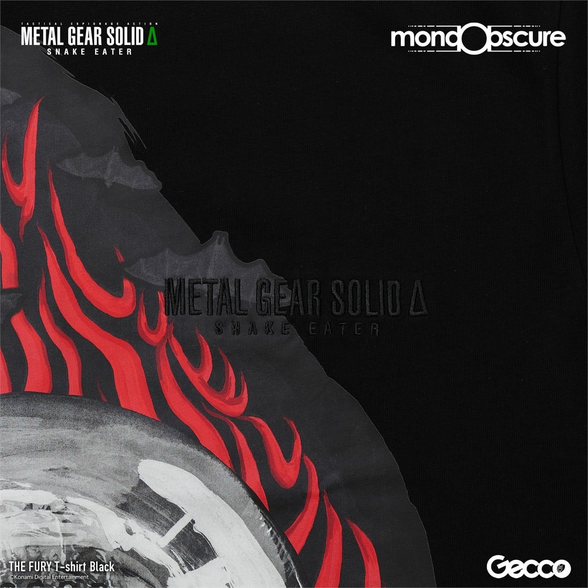 Gecco METAL GEAR SOLID delta: SNAKE EATER The Fury Big Silhouette T-shirt (Black) XL รูปภาพ 3