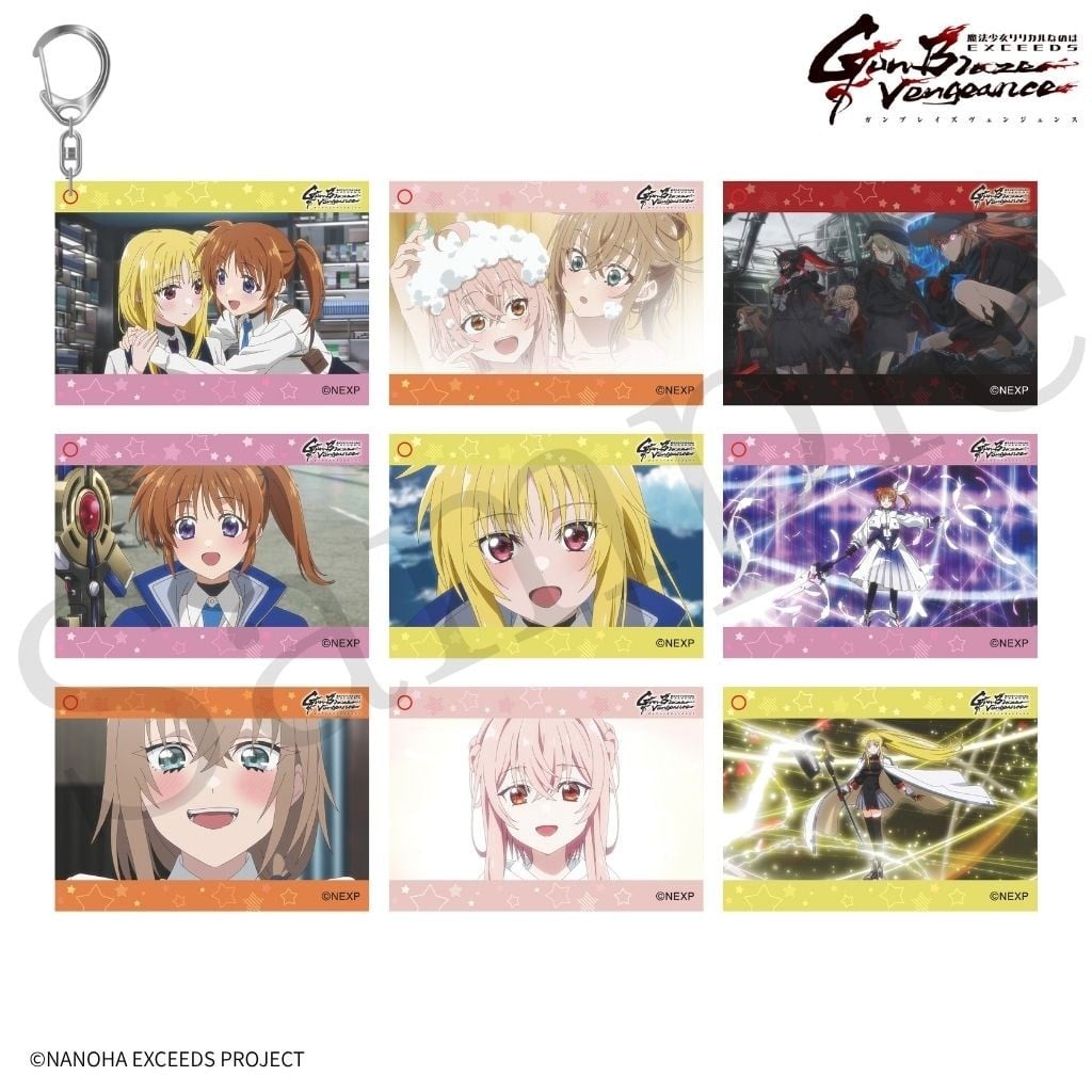Re write Magical Girl Lyrical NANOHA EXGV Trading Scene Still Acrylic Keychain (Set of 9) รูปภาพ 2