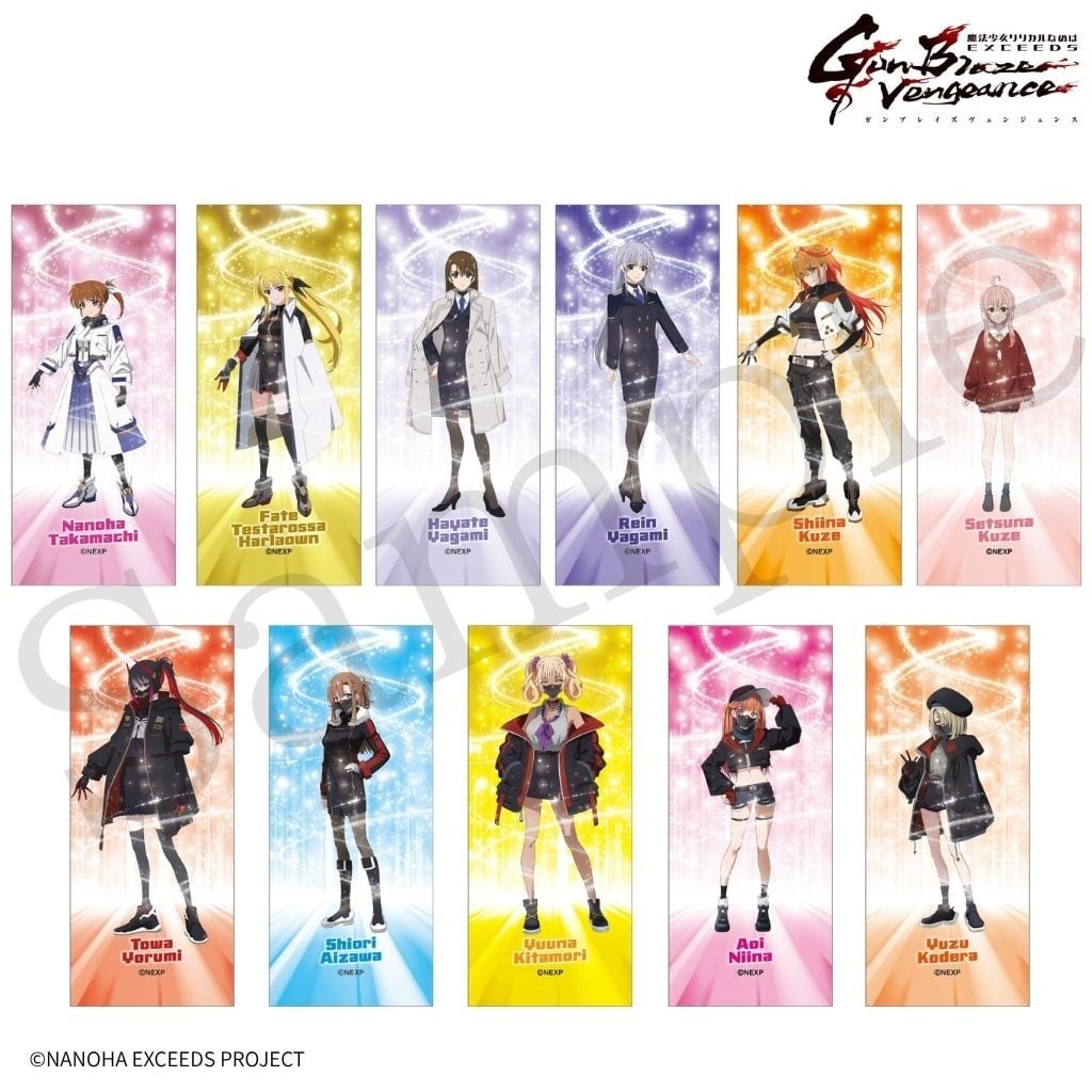 Re write Magical Girl Lyrical NANOHA EXGV Trading Long Can Badge (Set of 11) รูปภาพ 2